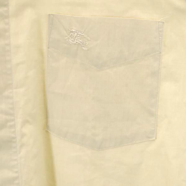 バーバリー 日本製 長袖 バンドカラーシャツ ベージュ系 BURBERRY メンズ