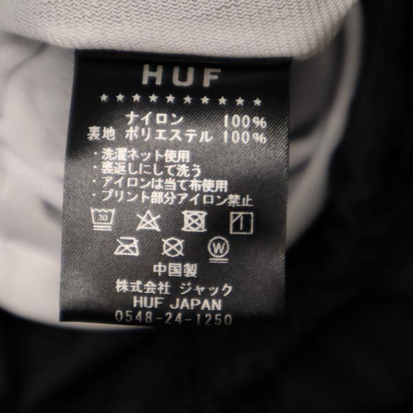 未使用 HUF ハフ バックプリント 長袖 コーチジャケット M ブラック メンズ