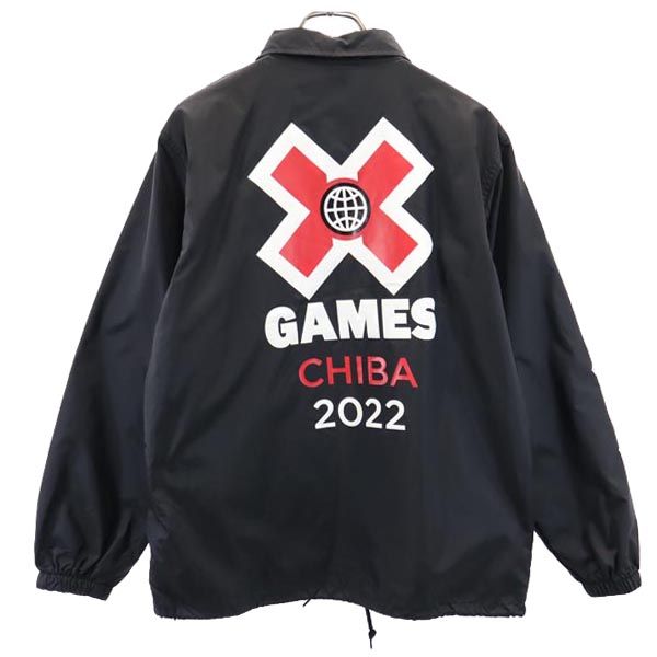 未使用 HUF ハフ バックプリント 長袖 コーチジャケット M ブラック メンズ