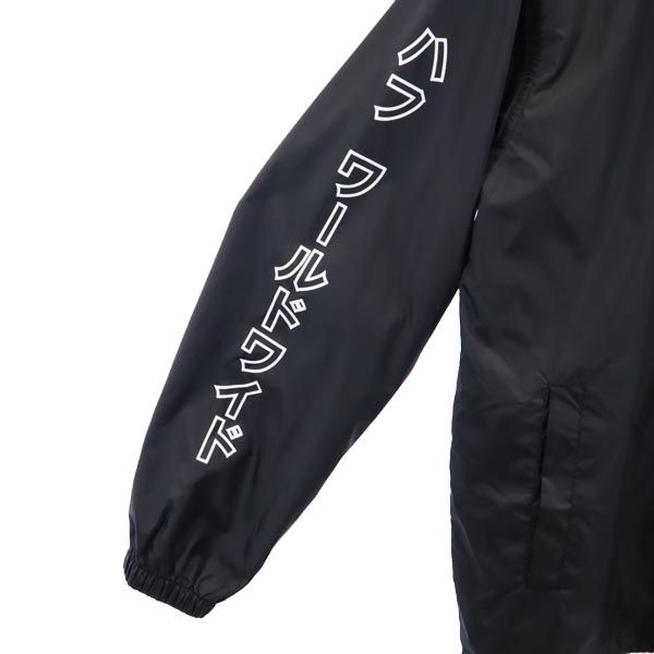 未使用 HUF ハフ バックプリント 長袖 コーチジャケット M ブラック メンズ