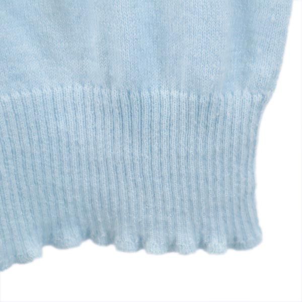 BURBERRY BLUE LABEL バーバリーブルーレーベル 三陽商会 アンゴラブレンド 7分袖 セーター M ライトブルー ニット レディース