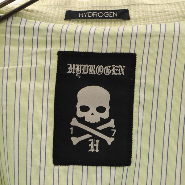 HYDROGEN ハイドロゲン チェック柄 テーラードジャケット L グリーン系 スカルボタン メンズ