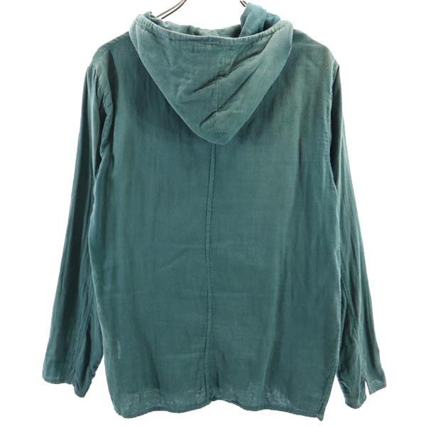 レー コットンガーゼ ジャケット M グリーン Leh フード レディース