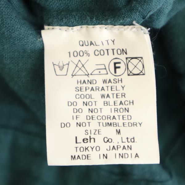 レー コットンガーゼ ジャケット M グリーン Leh フード レディース