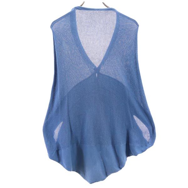 スナオクワハラ 長袖 コットンニット カーディガン M ブルー sunaokuwahara レディース