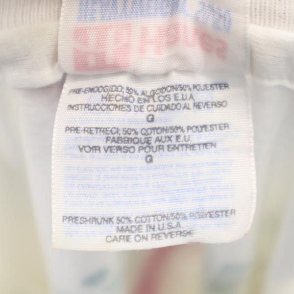 Hanes ヘインズ 90s オールド USA製 プリント 半袖 Tシャツ L 白 メンズ