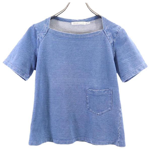 SEE BY CHLOE シーバイクロエ 半袖 デニム Tシャツ 2 ストレッチ レディース