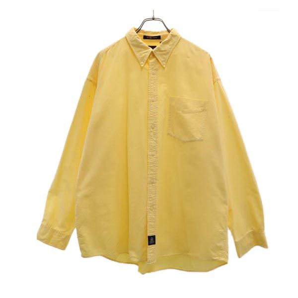 GAP ギャップ 長袖 ボタンダウンシャツ XL イエロー系 メンズ