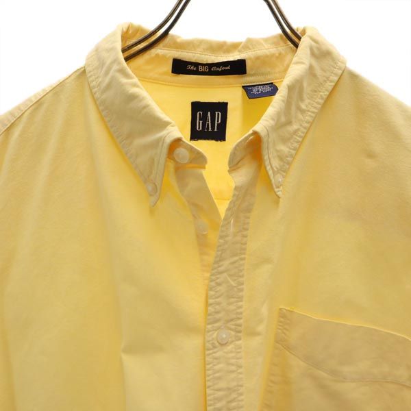 GAP ギャップ 長袖 ボタンダウンシャツ XL イエロー系 メンズ