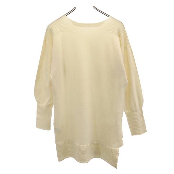 ISSEY MIYAKE イッセイミヤケ 日本製 ウールブレンド 長袖 チュニック 2 ホワイト系 レディース