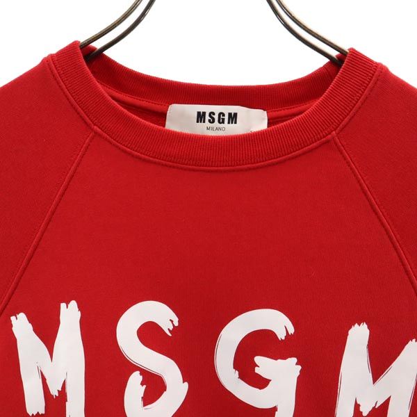 MSGM エムエスジーエム イタリア製 長袖 スウェット トレーナー XS レッド系 レディース
