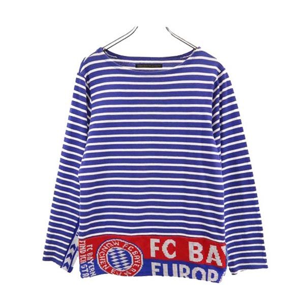 TALKING ABOUT THE ABSTRACTION トーキングアバウトジアブストラクション 日本製 ボーダー 長袖 Tシャツ 2 ブルー系 メンズ