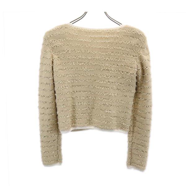 FOXEY NEW YORK フォクシーニューヨーク 長袖 ニットジャケット 38 ベージュ レディース