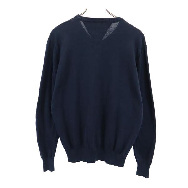 RALPH LAUREN ラルフローレン 長袖 Vネック コットンニット セーター L ネイビー メンズ