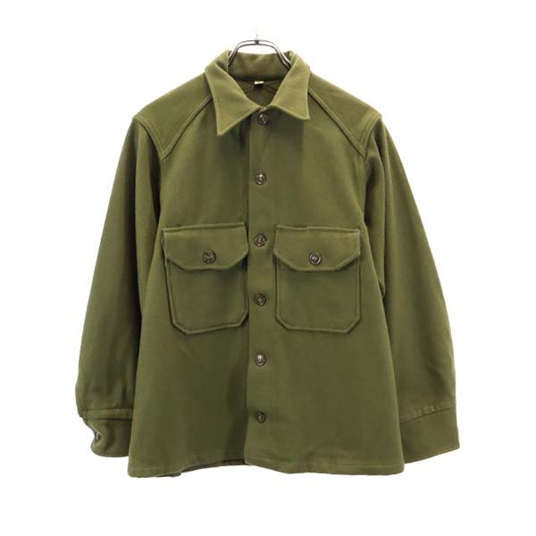 ウール 長袖 ミリタリージャケット M カーキ メンズ