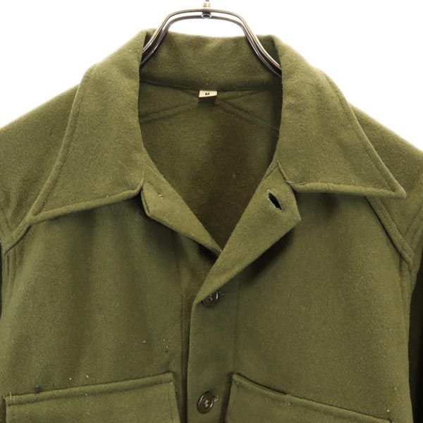 ウール 長袖 ミリタリージャケット M カーキ メンズ