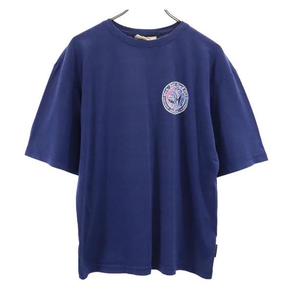 SURFALONG オールド バックプリント 半袖 Tシャツ S ネイビー メンズ