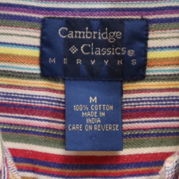 Cambridge Classics ケンブリッジクラシック ストライプ柄 長袖 ボタンダウンシャツ M メンズ