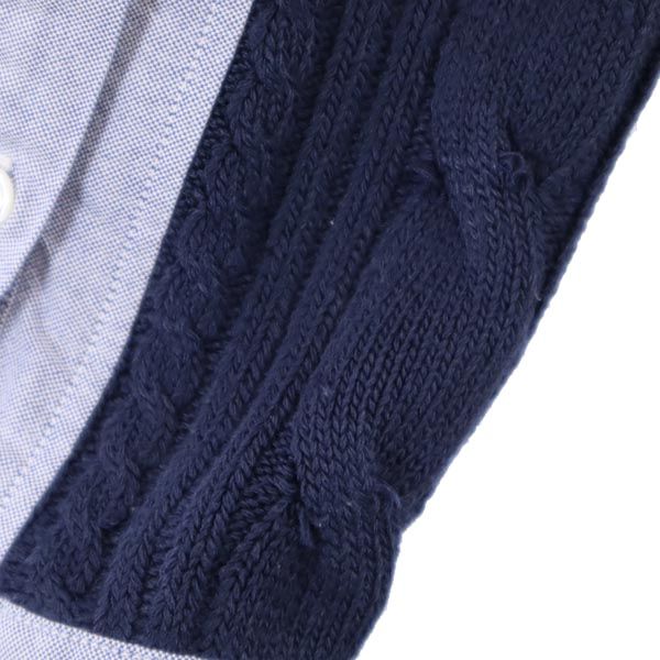 uniform experiment ユニフォームエクスペリメント 日本製 ニット切替 長袖 ニット切替 ボタンダウンシャツ 2 ブルー系 メンズ