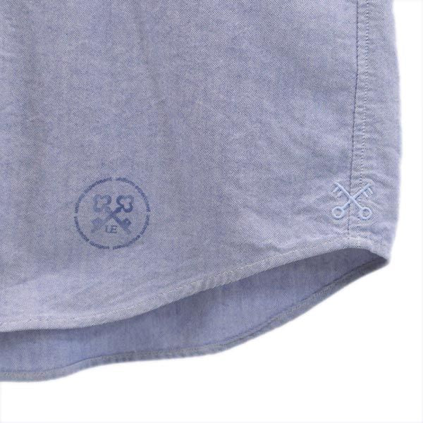 uniform experiment ユニフォームエクスペリメント 日本製 ニット切替 長袖 ニット切替 ボタンダウンシャツ 2 ブルー系 メンズ