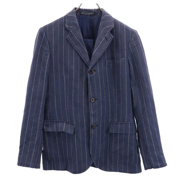 Polo by Ralph Lauren ポロバイラルフローレン イタリア製 リネン ストライプ テーラードジャケット ブルー系 メンズ