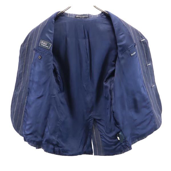 Polo by Ralph Lauren ポロバイラルフローレン イタリア製 リネン ストライプ テーラードジャケット ブルー系 メンズ