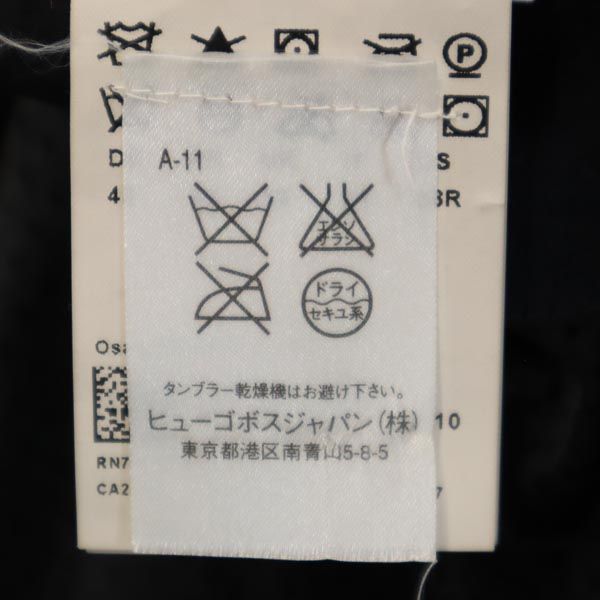 BOSS HUGO BOSS ボスヒューゴボス ナイロン切替 テーラードジャケット 48 ブラック 裏メッシュ メンズ