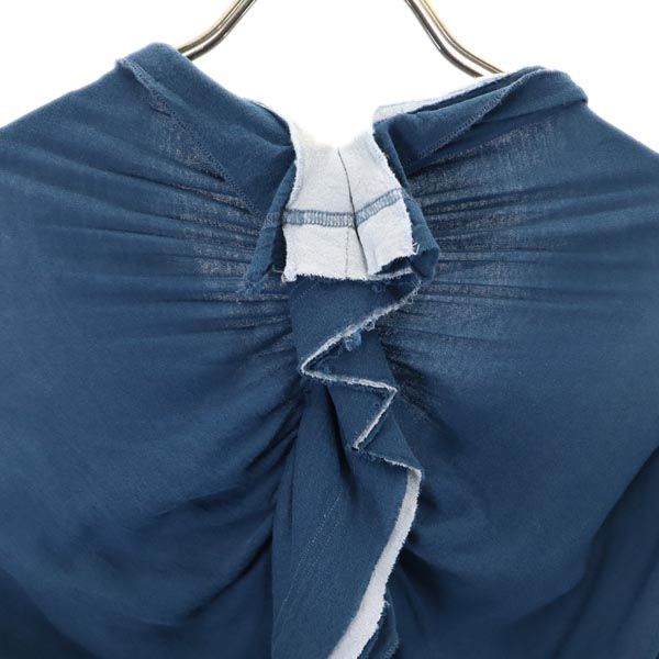 YOHJI YAMAMOTO+NOIR ヨウジヤマモトプリュスノアール 長袖 デザイン カットソー 3 ブルー系 レディース