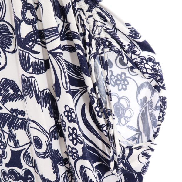 SPORTMAX CODE スポーツマックスコード 総柄 半袖 チュニック S ネイビー系 ワンピース レディース