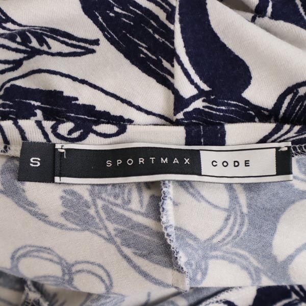 SPORTMAX CODE スポーツマックスコード 総柄 半袖 チュニック S ネイビー系 ワンピース レディース