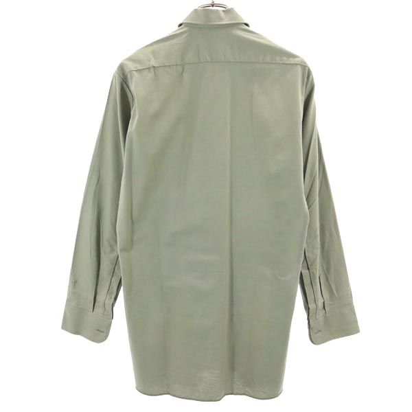 VINTAGE ヴィンテージ 60s 長袖 ユーロワーク シャツ 36 カーキ メンズ