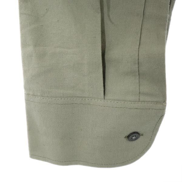 VINTAGE ヴィンテージ 60s 長袖 ユーロワーク シャツ 36 カーキ メンズ