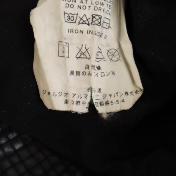 Emporio Armani エンポリオアルマーニ イタリア製 総柄 スタンドカラー ジャケット 42 ブラック系 レディース