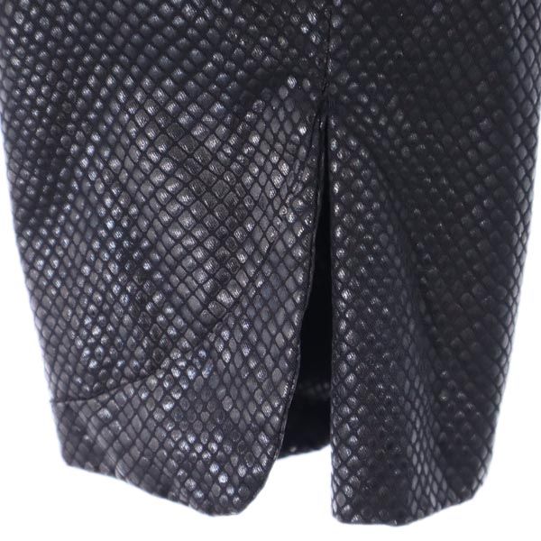 Emporio Armani エンポリオアルマーニ イタリア製 総柄 スタンドカラー ジャケット 42 ブラック系 レディース