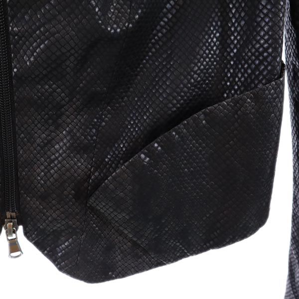 Emporio Armani エンポリオアルマーニ イタリア製 総柄 スタンドカラー ジャケット 42 ブラック系 レディース