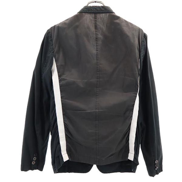 コムデギャルソンオム 2007年 日本製 コットン テーラードジャケット SS ブラック系 COMME des GARCONS HOMME メンズ