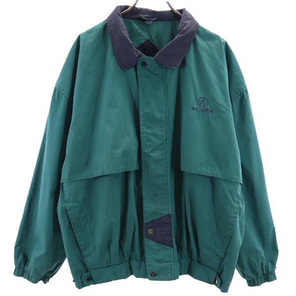 Crown Club 90s オールド ジャケット XXL グリーン×ネイビー ビッグサイズ メンズ