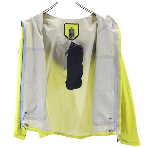 mont-bell モンベル アウトドア ナイロンジャケット XS イエロー 収納袋付き メンズ