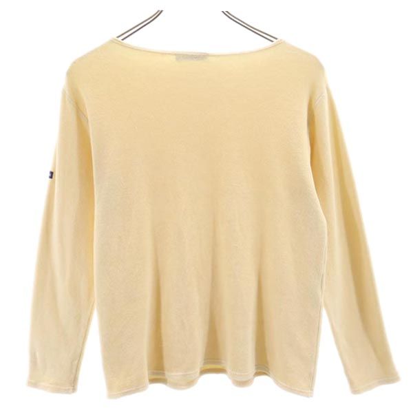 SAINT JAMES セントジェームス フランス製 長袖 ボートネック Tシャツ XXS 生成り パイル地 ロンT レディース