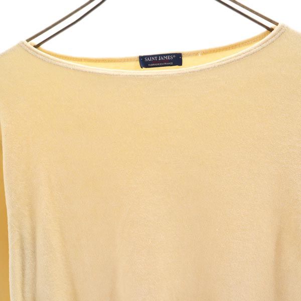SAINT JAMES セントジェームス フランス製 長袖 ボートネック Tシャツ XXS 生成り パイル地 ロンT レディース