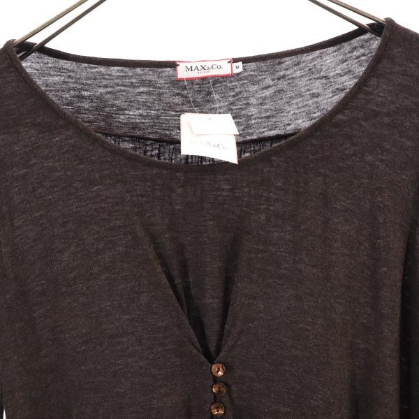 未使用 MAX&CO マックスアンドコー ウールブレンド 長袖 セーター M ブラウン系 ニット レディース