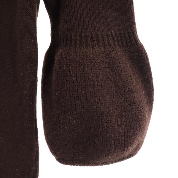 BURBERRY BLUE LABEL バーバリーブルーレーベル 三陽商会 ウール 5分袖 セーター 38 ブラウン系 ニット レディース