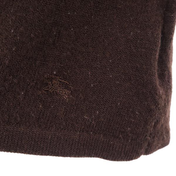 BURBERRY BLUE LABEL バーバリーブルーレーベル 三陽商会 ウール 5分袖 セーター 38 ブラウン系 ニット レディース