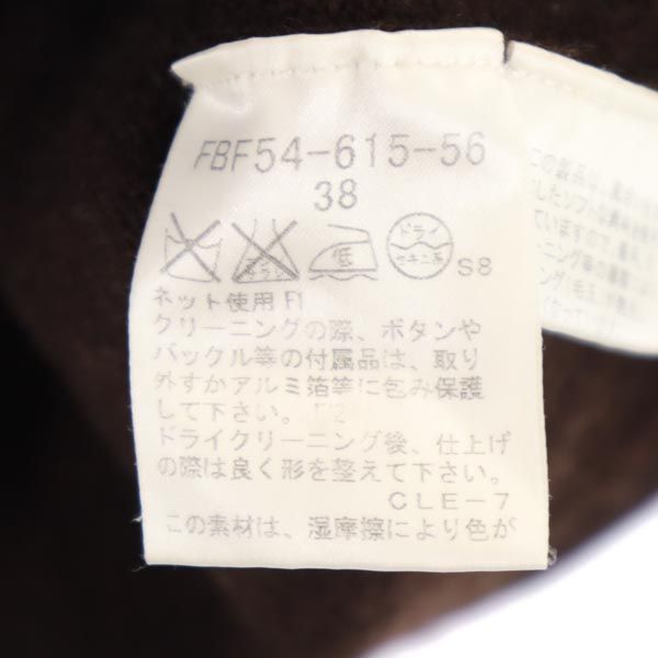 BURBERRY BLUE LABEL バーバリーブルーレーベル 三陽商会 ウール 5分袖 セーター 38 ブラウン系 ニット レディース