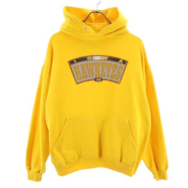 ジャージーズ オールド 長袖 スウェットパーカー M イエロー JERZEES 裏起毛 メンズ