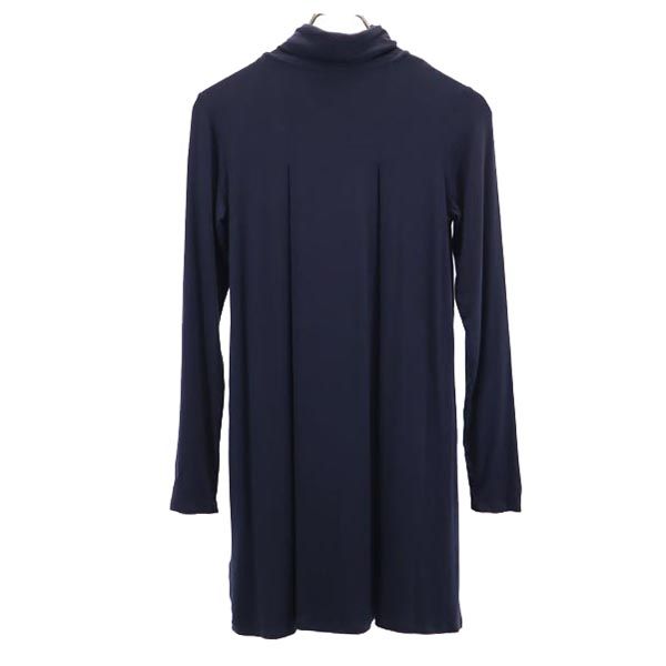 GUCCI グッチ イタリア製 長袖 タートルネック チュニック 12 ネイビー レディース