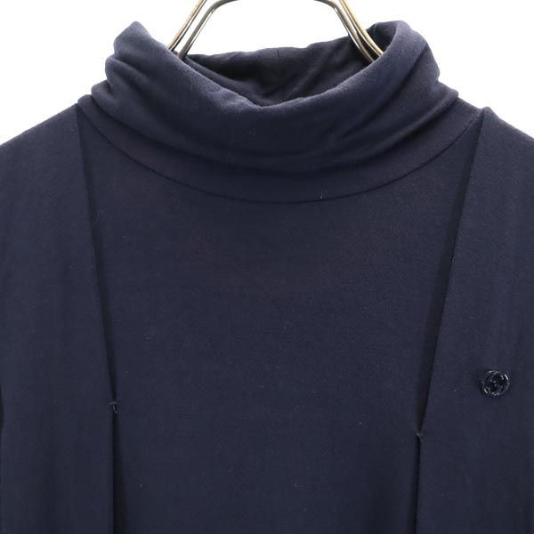 GUCCI グッチ イタリア製 長袖 タートルネック チュニック 12 ネイビー レディース