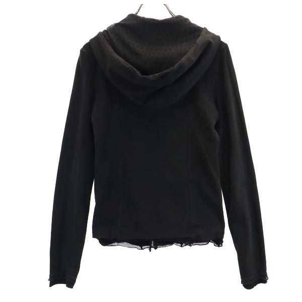 MAX&CO マックスアンドコー スウェット ジップパーカー M ブラック レース付き レディース