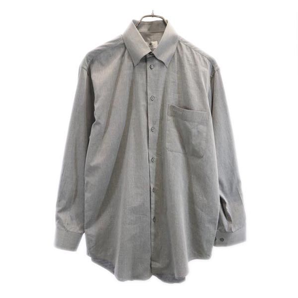 LANVIN ランバン 日本製 長袖 シャツ M グレー系 メンズ