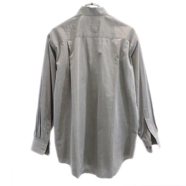 LANVIN ランバン 日本製 長袖 シャツ M グレー系 メンズ
